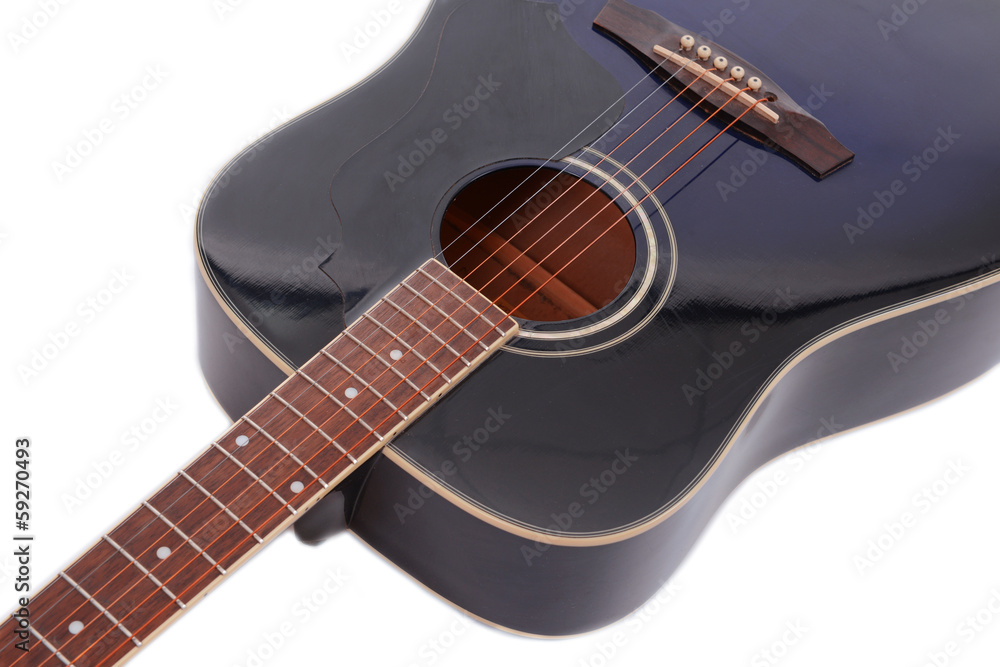 Fototapeta premium Acoustic guitar isolated on white