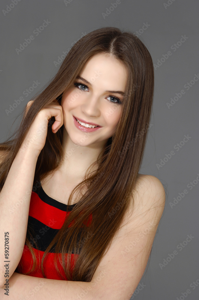 Sensuality beautiful woman with long hair posing Sensuality beautiful woman with long hair posing