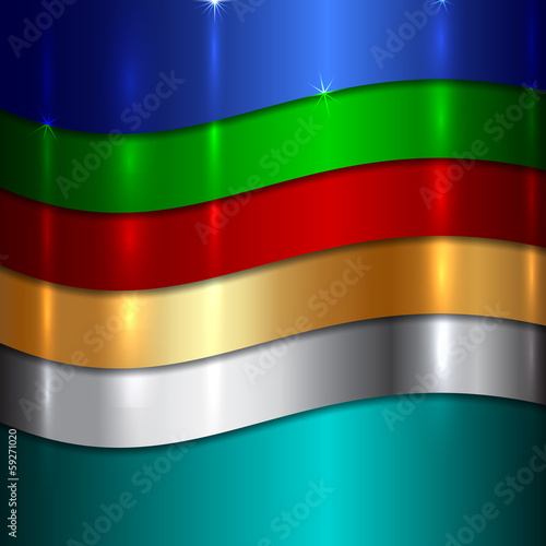 Vector Abstract Metallic multicolor background