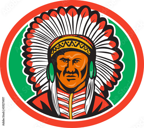 Native American Indian Chief Headdress