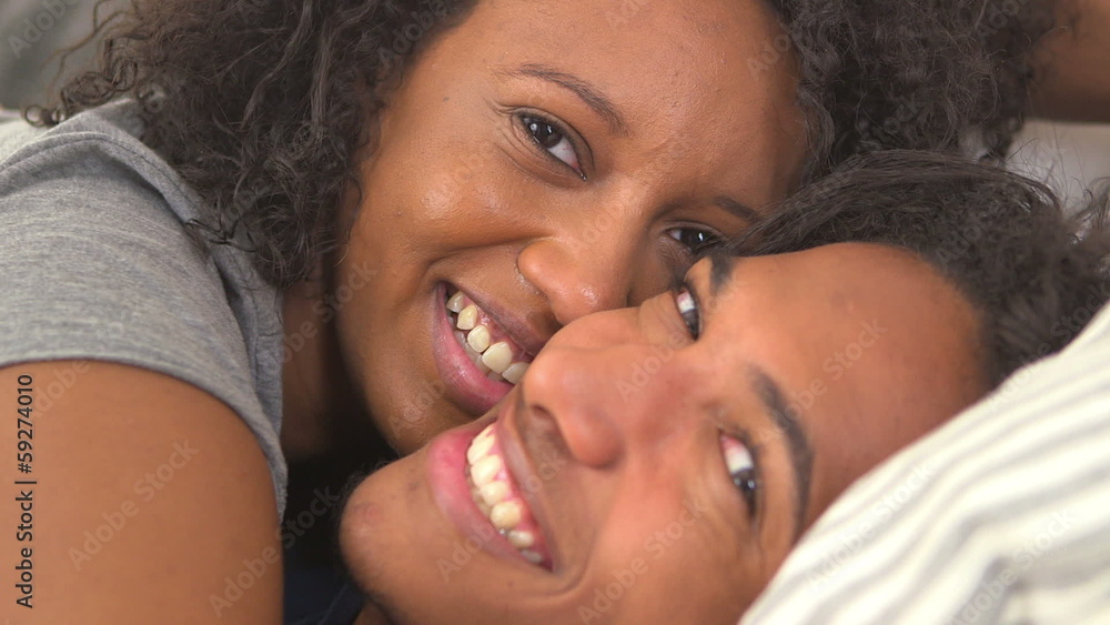 Smiling black couple Smiling black couple