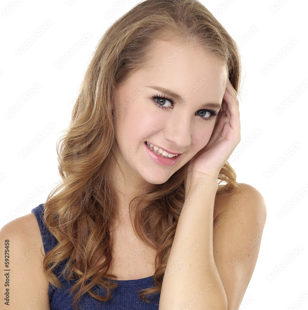 Close up portrait of a beautiful female model Close up portrait of a beautiful female model