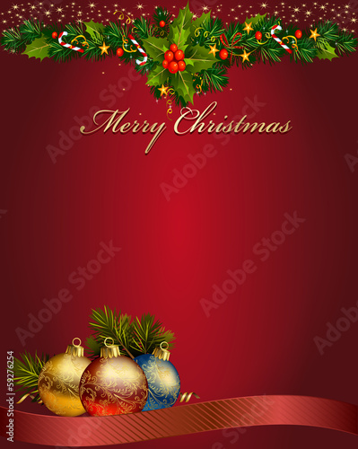 Merry Christmas - greeting card for the holidays