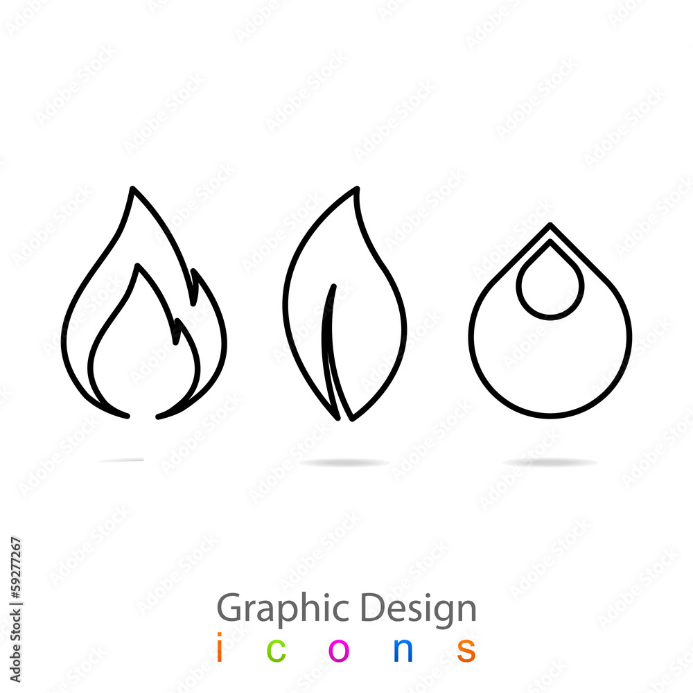graphic design drop leaf flame icon graphic design drop leaf flame icon