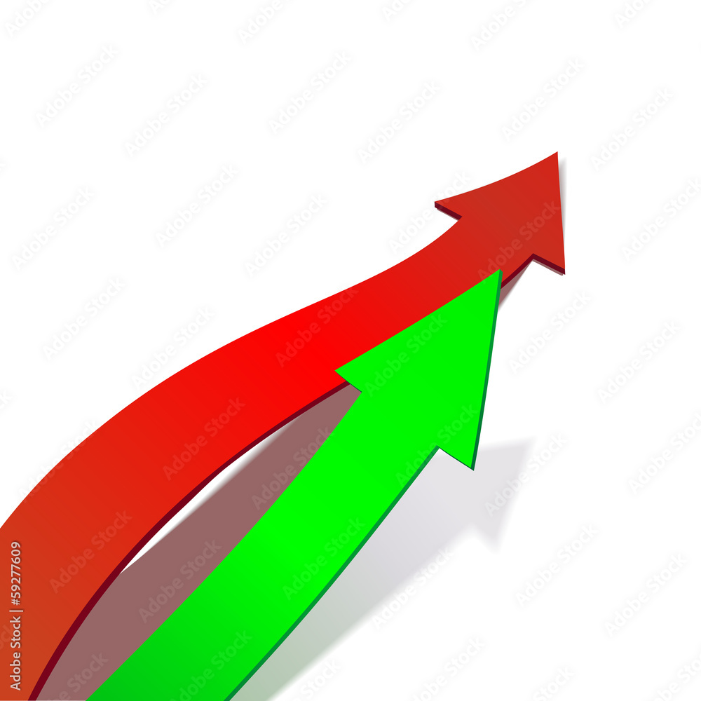 Business Graph,  arrow vector illustration