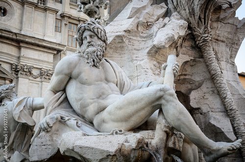 Photography Statue of Piazza Navona. Rome