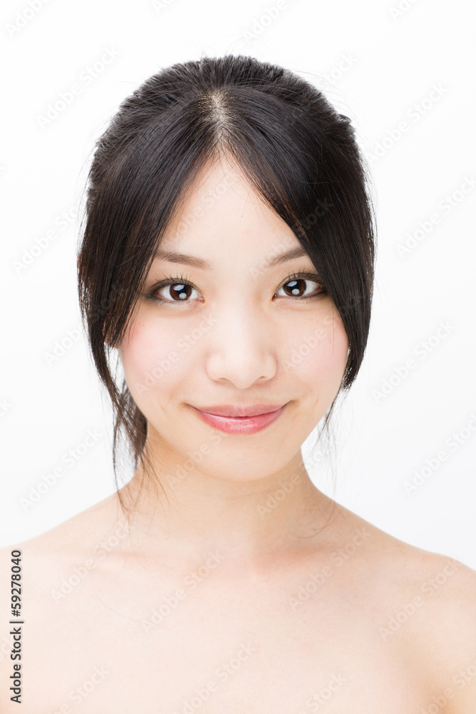 attractive asian woman beauty image on white background attractive asian woman beauty image on white background