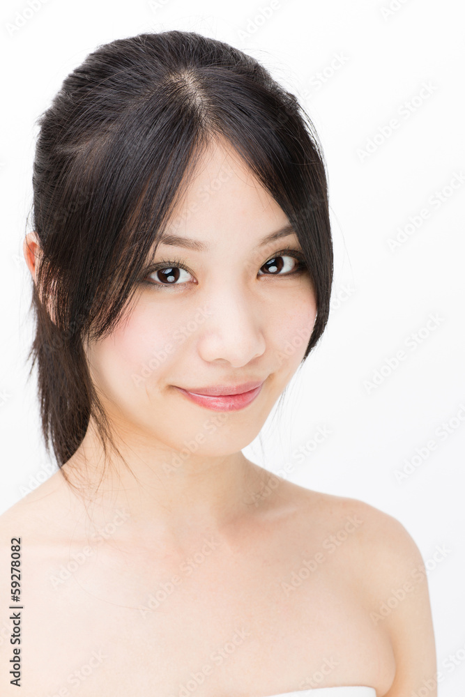 attractive asian woman beauty image on white background attractive asian woman beauty image on white background