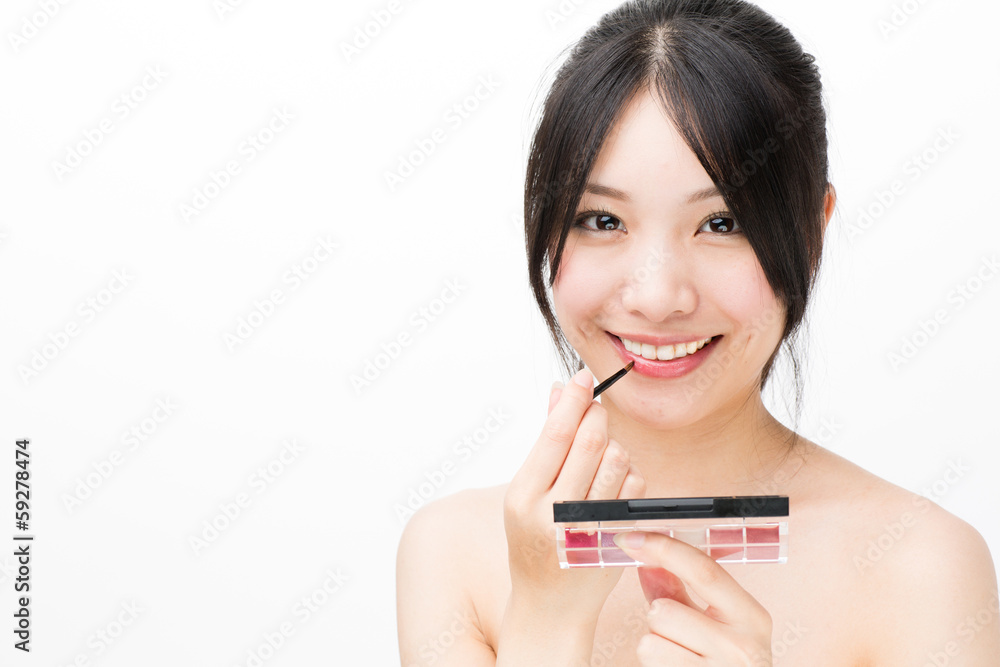 attractive asian woman beauty image on white background attractive asian woman beauty image on white background