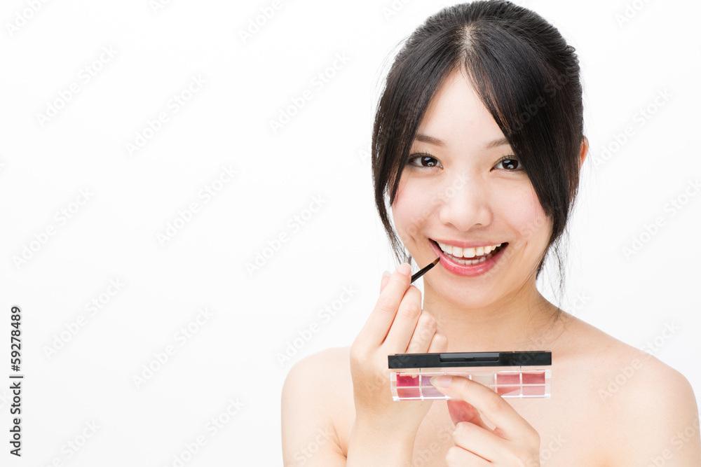 attractive asian woman beauty image on white background attractive asian woman beauty image on white background