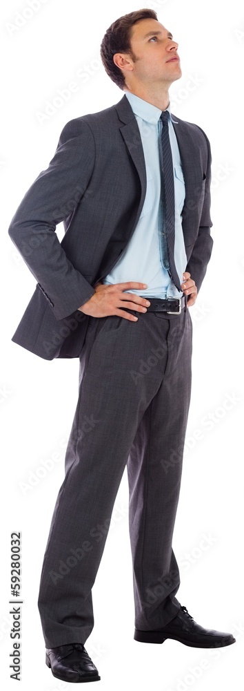 Serious businessman with hands on hips Serious businessman with hands on hips