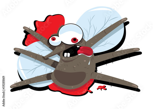 Funny Splatted Mosquito