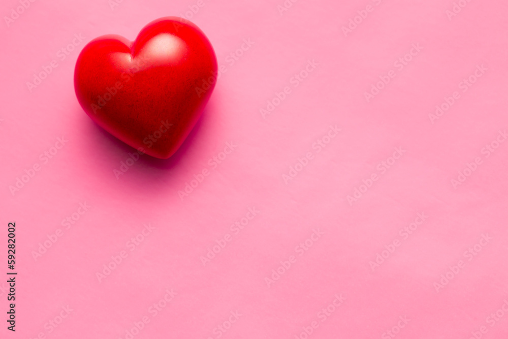 red stone valentine heart