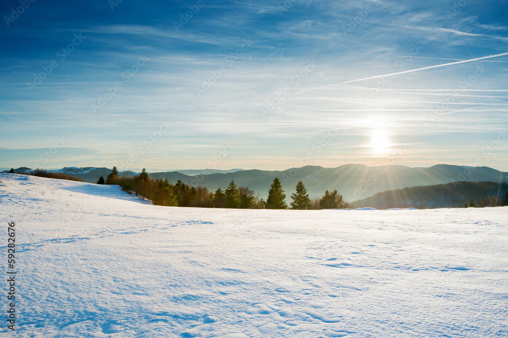 Fototapeta premium Montagne et neige