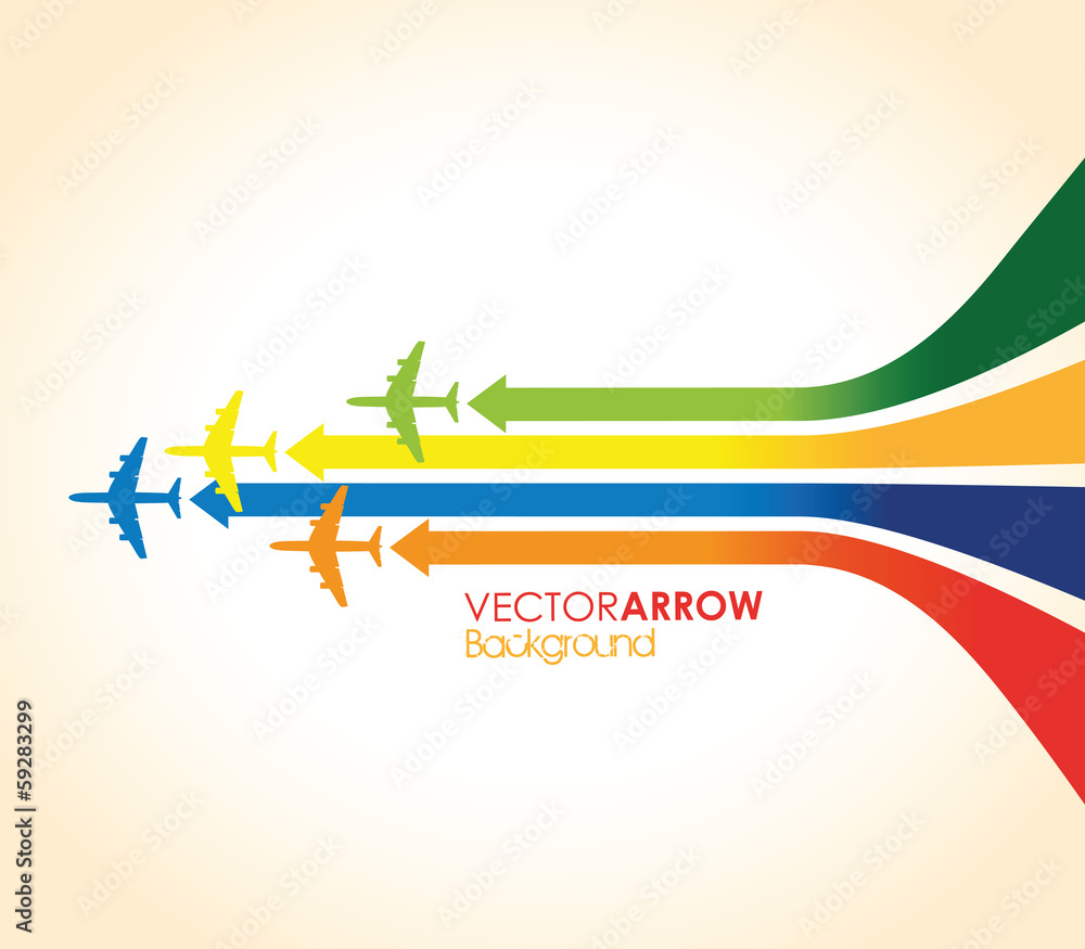 four colourful airplanes