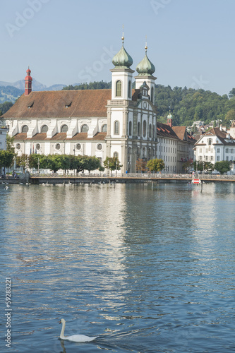 Luzern, Altstadt, Jesuitenkirche, Reuss, Schweiz