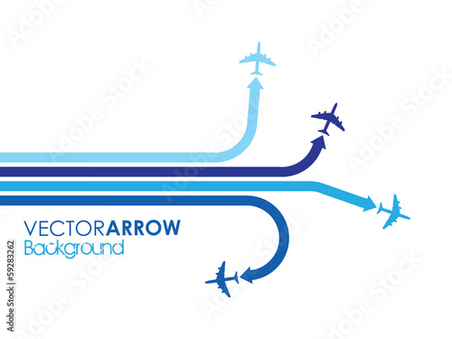 four blue airplanes