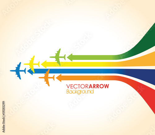 four colourful airplanes