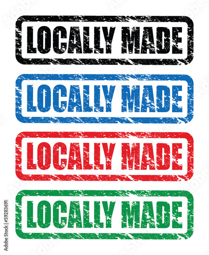 set of locally made stamps