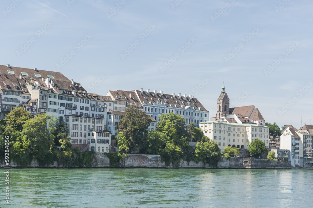 Basel, historische Altstadt am Rhein, Martinskirche, Schweiz