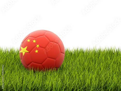 Football with flag of china