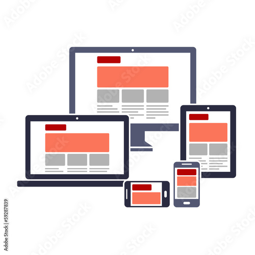 Responsive web design on different devices