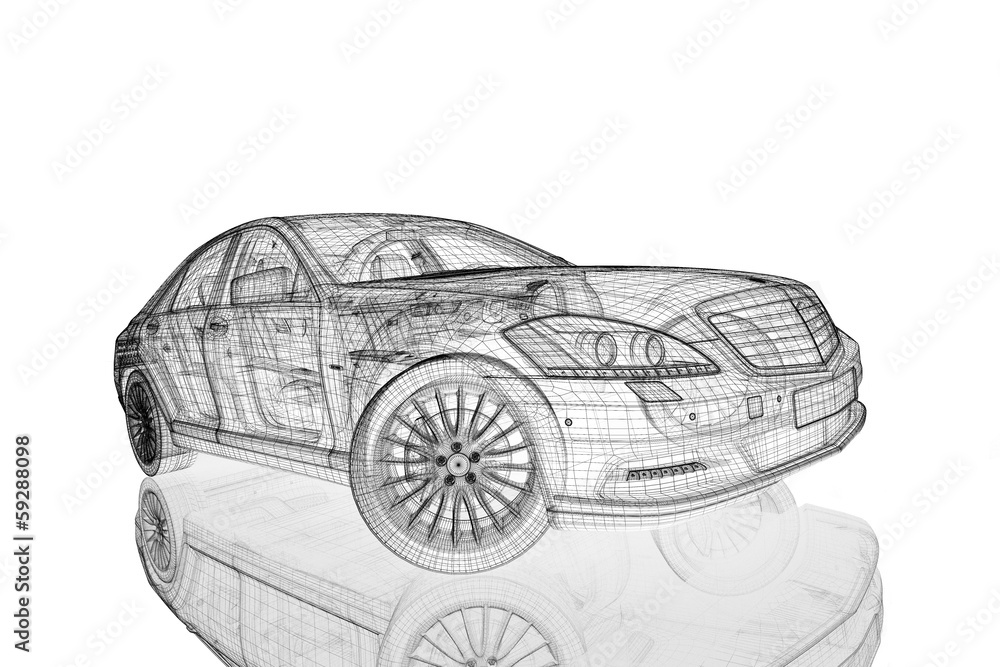 Obraz premium Car 3D model