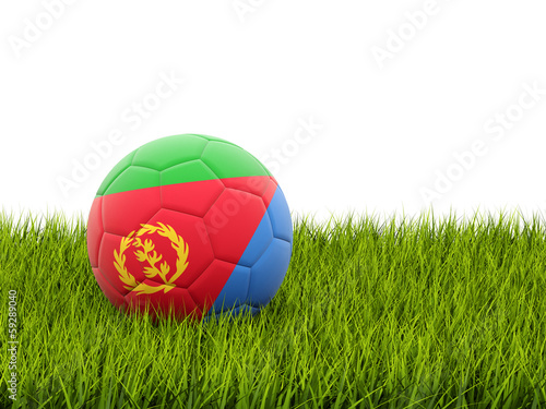 Football with flag of eritrea