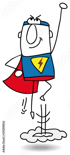 Super hero in action