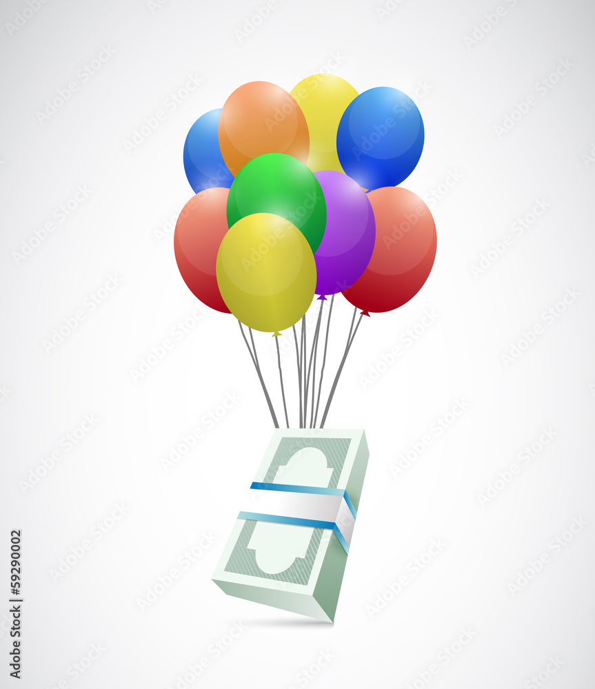 money flying away concept illustration design money flying away concept illustration design