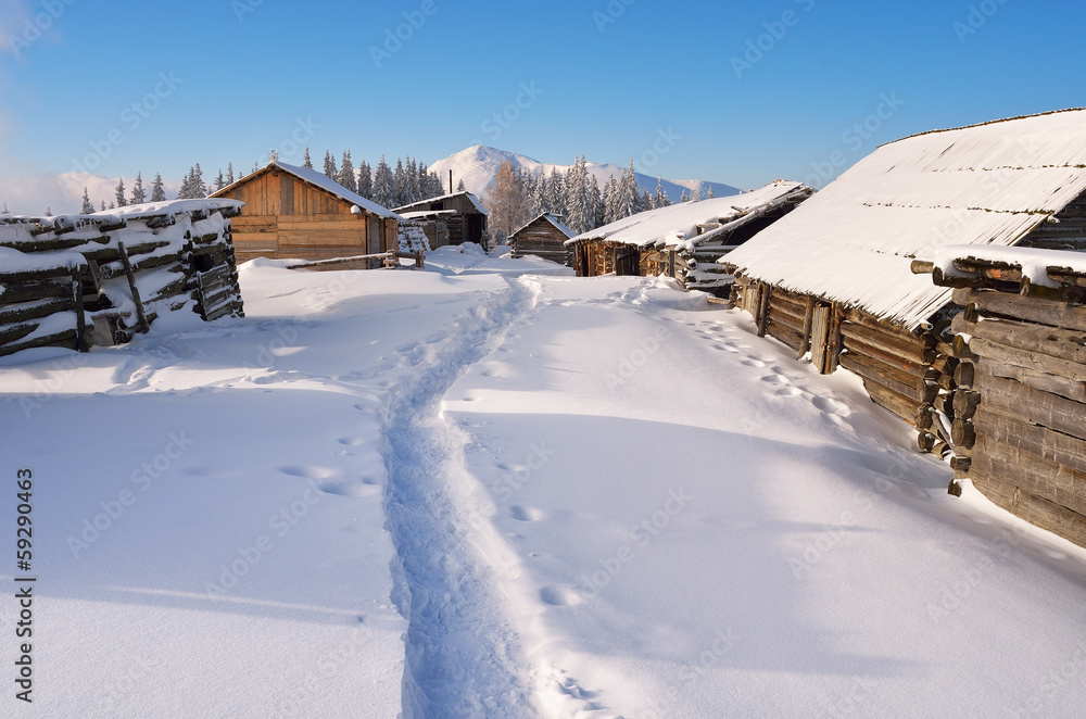 Fototapeta premium Mountain village