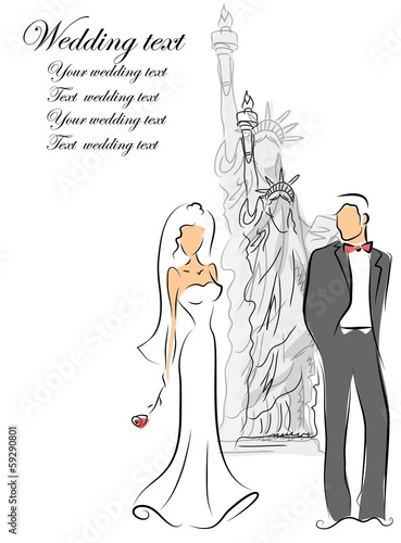 Свадебные приглашения, векторный фон