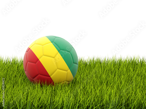 Football with flag of guinea