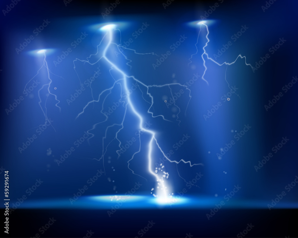 Electrical storm. Vector illustration. Electrical storm. Vector illustration.