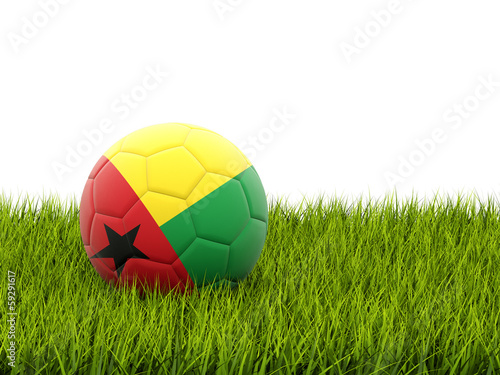 Football with flag of guinea bissau