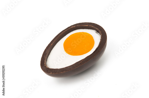 chocolate egg isolated