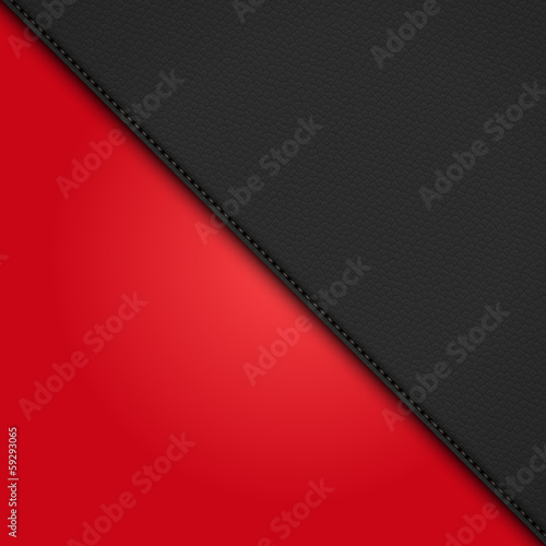 black leather diagonal panel background on red