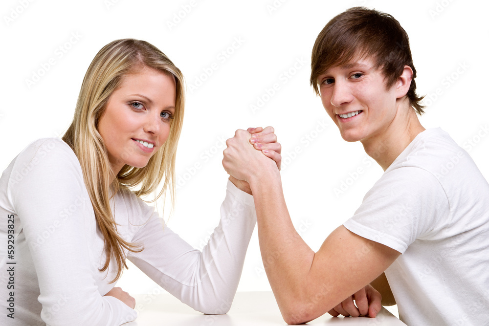 arm wrestling between man and woman arm wrestling between man and woman