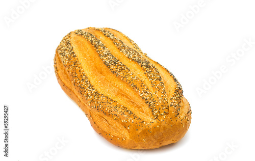 Fresh sweet white bread isolated