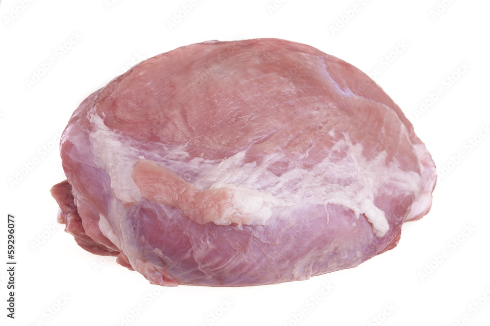 a piece of fresh pork meat isolated on white background a piece of fresh pork meat isolated on white background