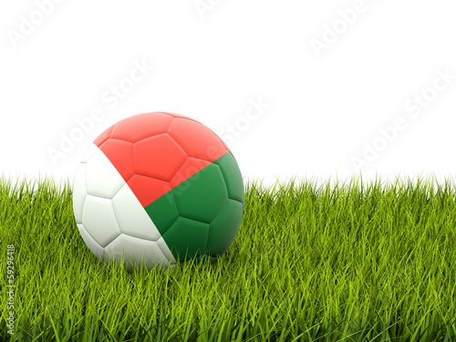 Football with flag of madagascar
