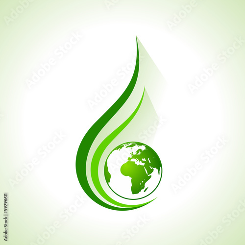 Ecology concept icon with earth stock vector