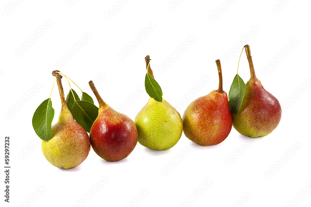 five fresh pears five fresh pears