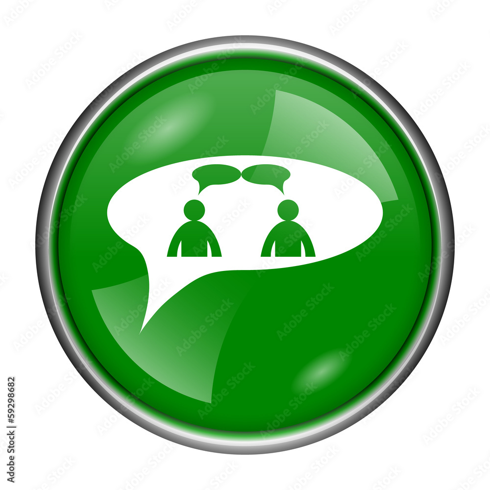 chat icon - men in bubble chat icon - men in bubble