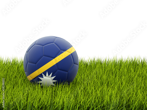 Football with flag of nauru
