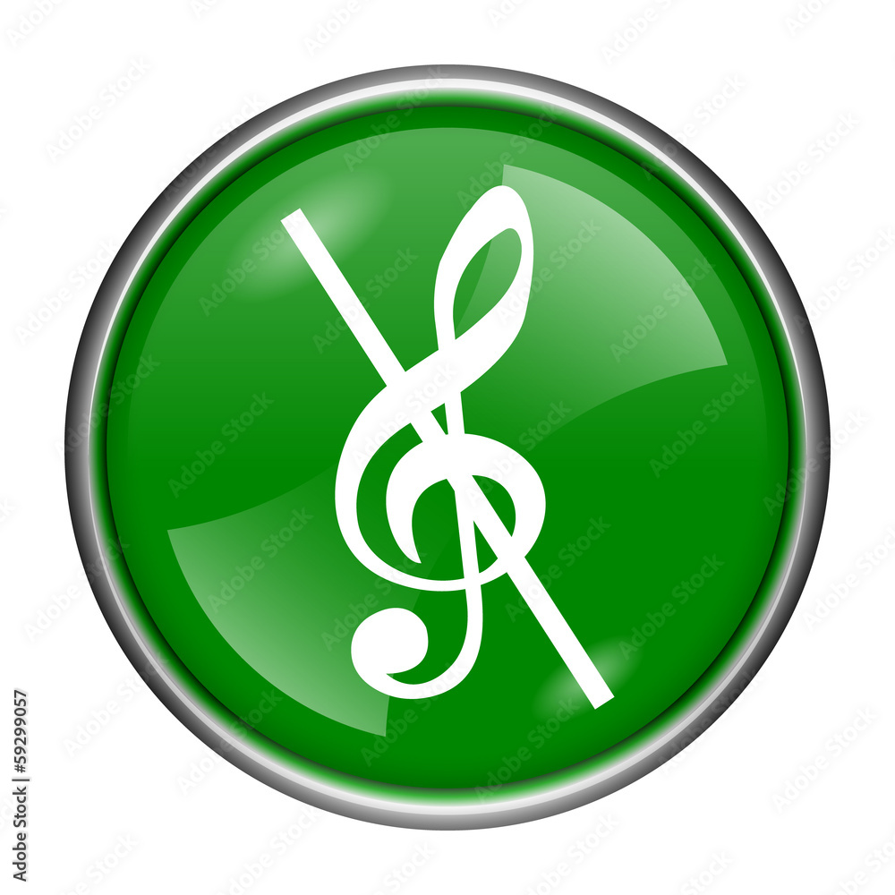 Musical note - no sound icon Musical note - no sound icon