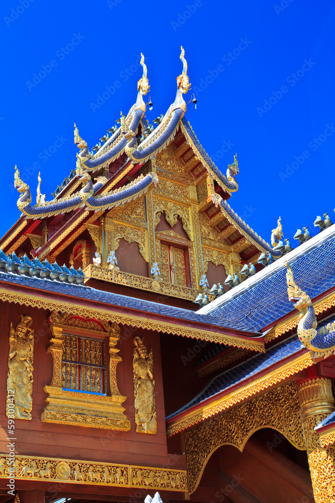 Obraz premium Wat Ban Den in Maetang district, Chiangmai province of Thailand