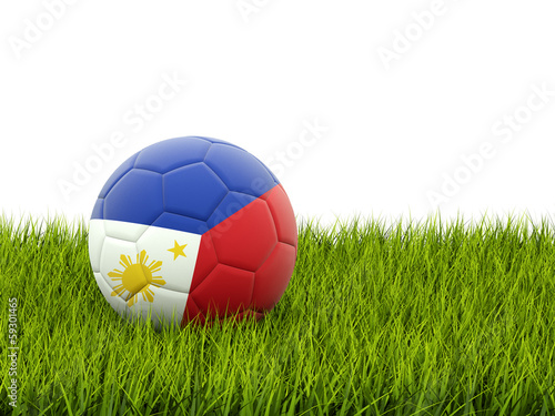 Football with flag of philippines