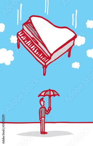 Really bad luck umbrella guy