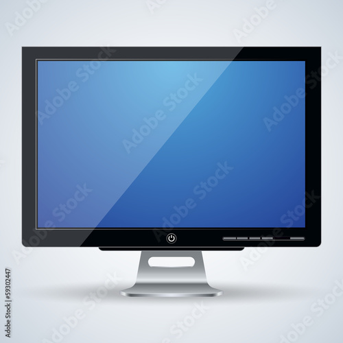 3d monitor vector illustration
